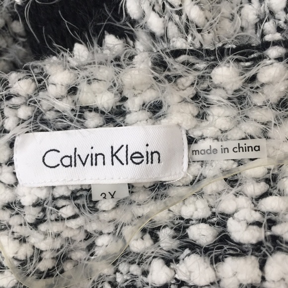 Calvin Klein | Fuzzy Striped Eyelash Sweater - Picture 4 of 6